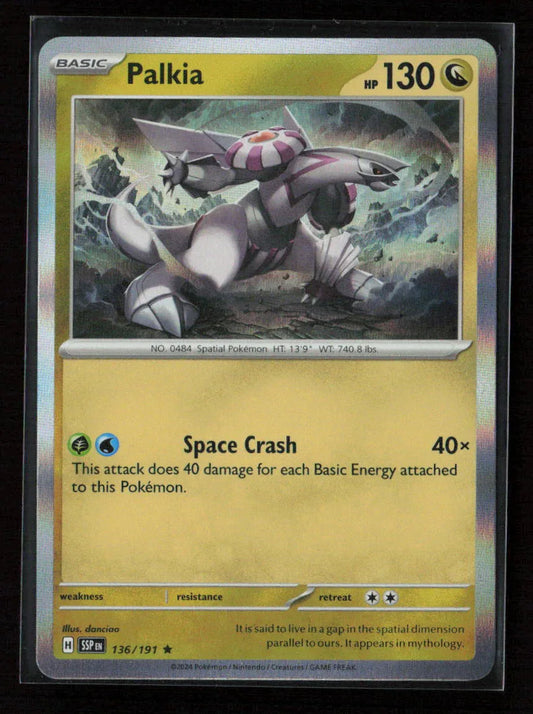 Palkia Rare SV08: Surging Sparks 136/191 NM - Kang's Collectibles