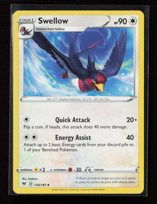 Swellow Uncommon SWSH04: Vivid Voltage 134/185 LP