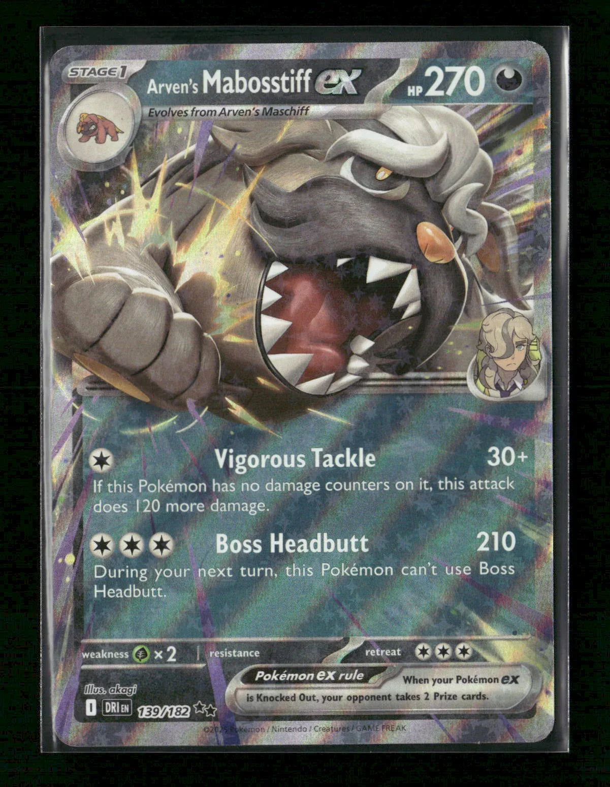 Arven's Mabosstiff ex - Double Rare SV10: Destined Rivals 139/182 NM - Kang's Collectibles