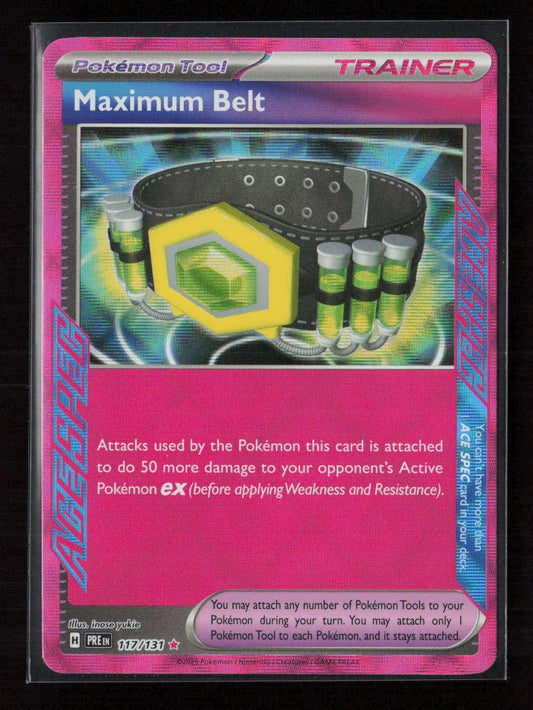 Maximum Belt ACE SPEC Rare SV: Prismatic Evolutions 117/131 NM - Kang's Collectibles