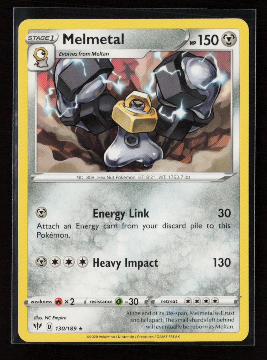 Melmetal Rare SWSH03: Darkness Ablaze 130/189 LP