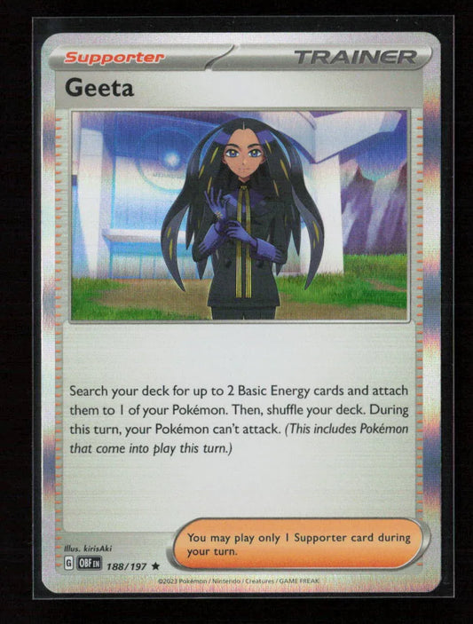 Geeta Rare SV03: Obsidian Flames 188/197 NM - Kang's Collectibles