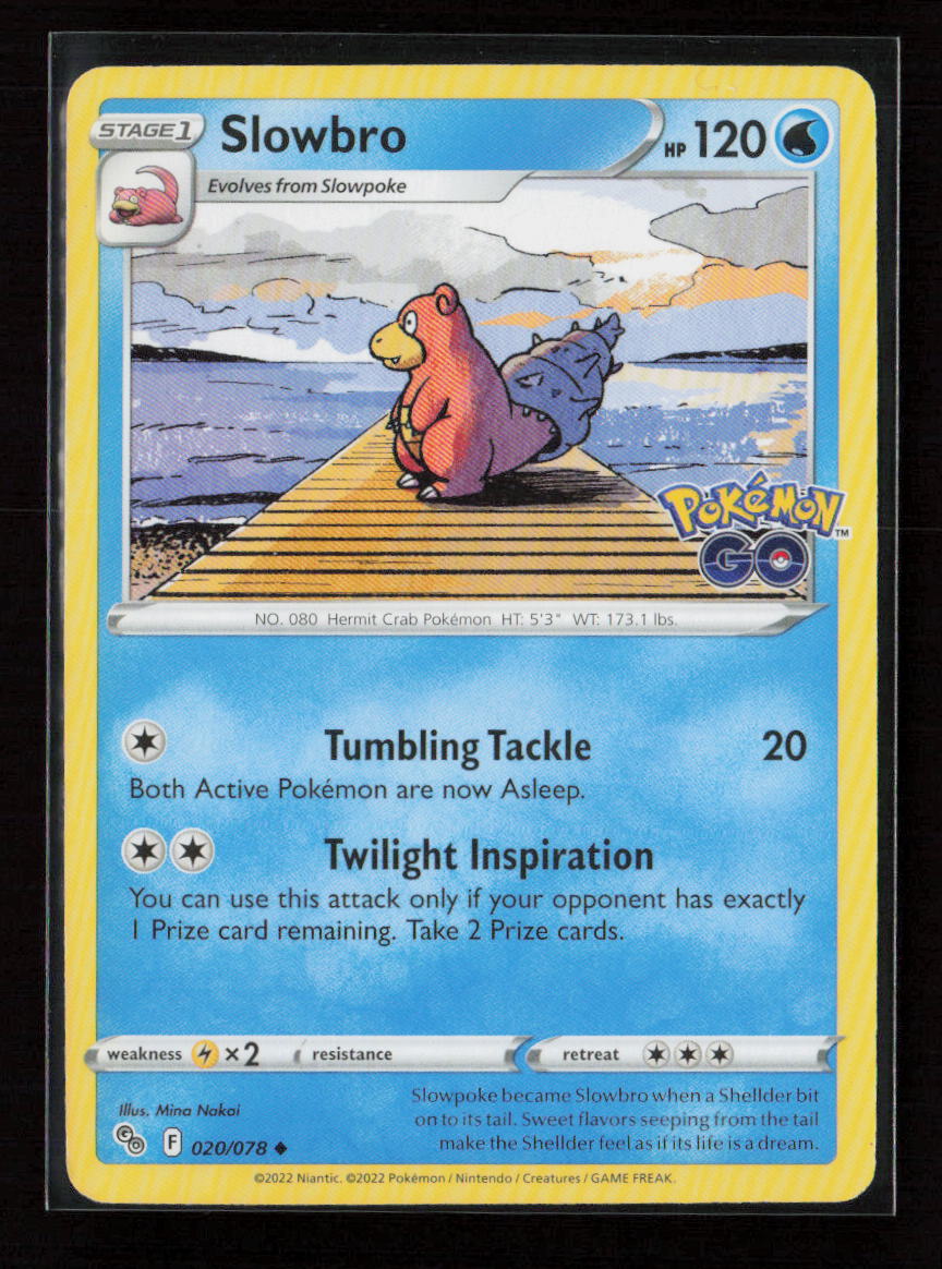 Slowbro Uncommon Pokemon GO 020/078 LP
