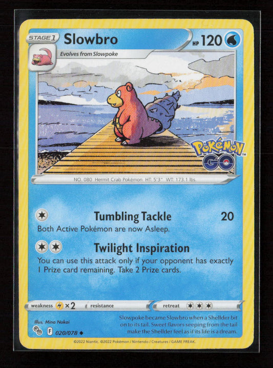 Slowbro Uncommon Pokemon GO 020/078 LP