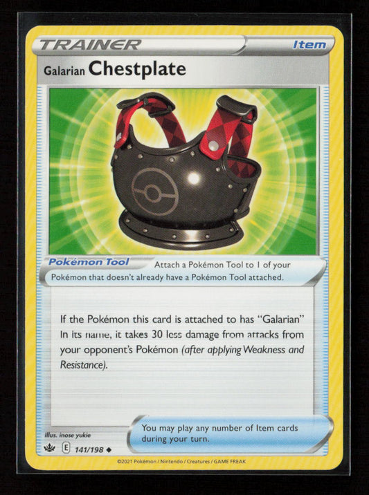 Galarian Chestplate Uncommon SWSH06: Chilling Reign 141/198 LP