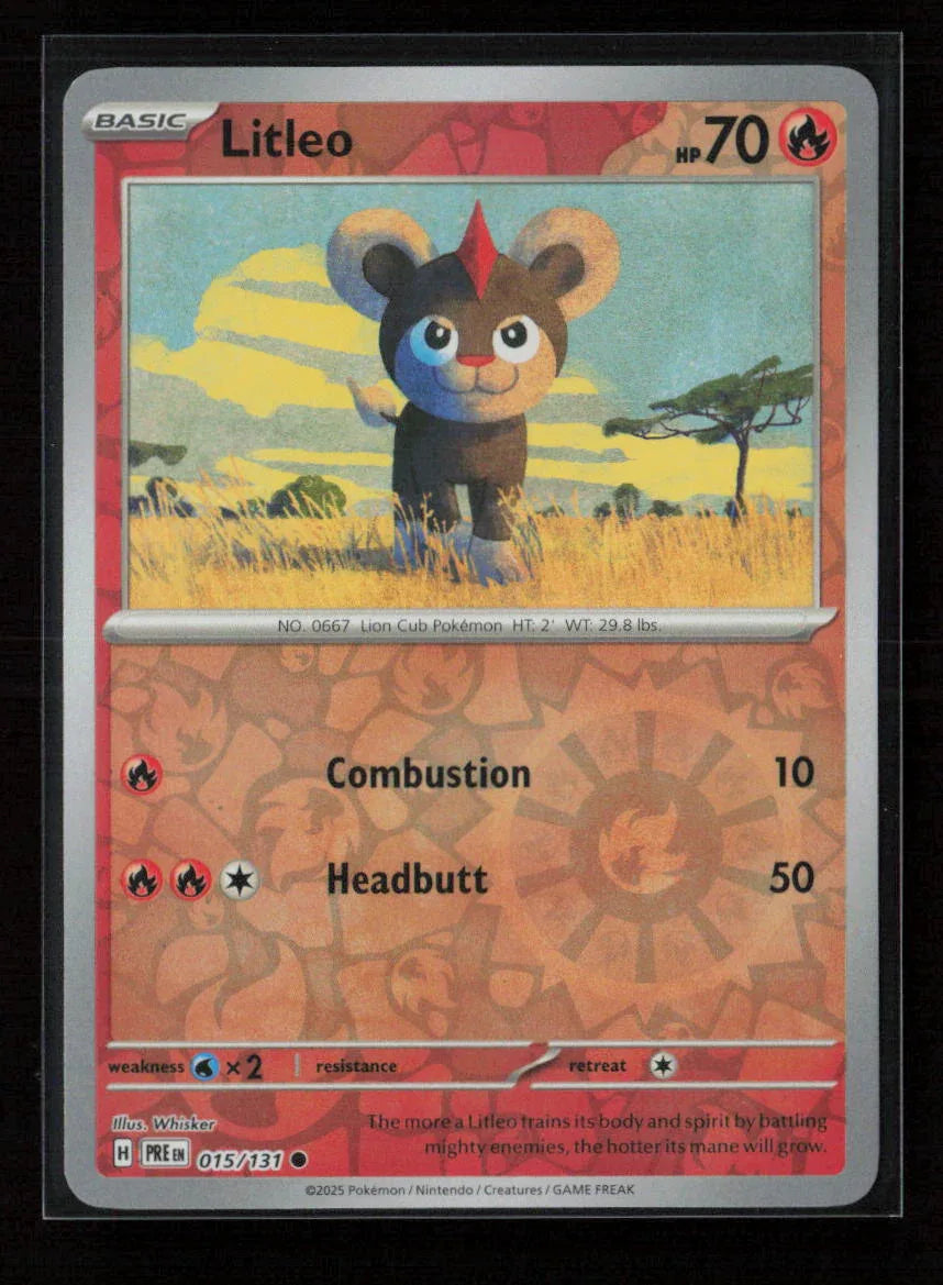 Litleo Common SV: Prismatic Evolutions 015/131 NM - Kang's Collectibles