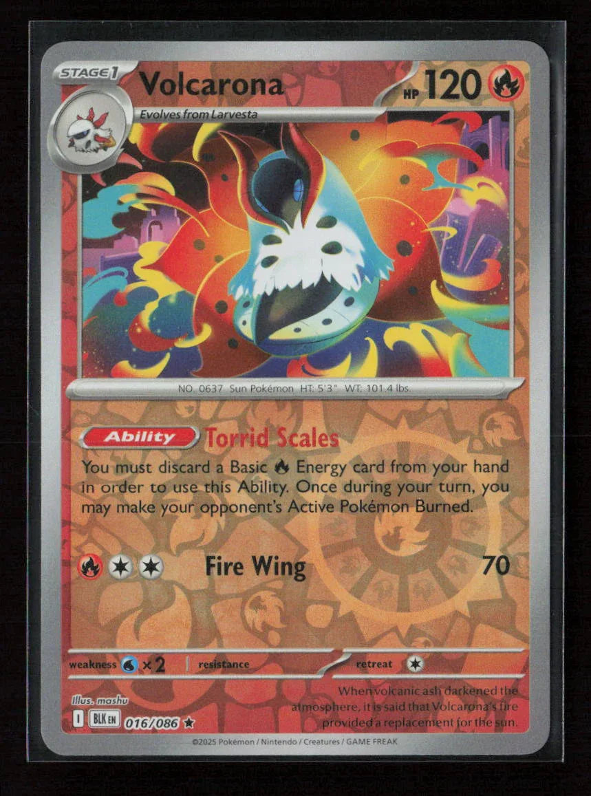 Volcarona Rare SV: Black Bolt 016/086 NM - Kang's Collectibles