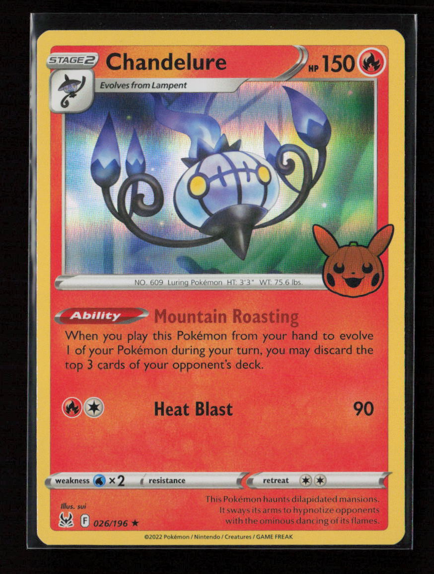Chandelure Holo Rare Trick or Trade BOOster Bundle 2023 026/196 NM